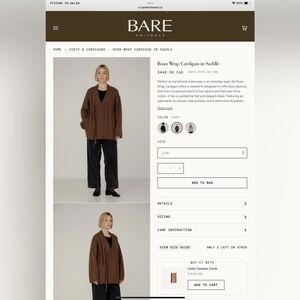 BARE KNITWEAR Roan Wrap Cardigan